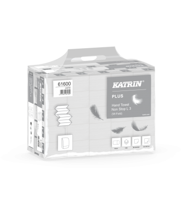 Handtuchpapier W-Falz - 61600 Katrin Plus Handtuchpapier Non Stop L3 wide Handy Pack (S)