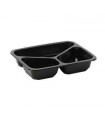 Heat seal container three-section black 450/300/250 PP 1000 units - Guillin Maptipack MAP3C22717845DC