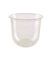 Round dessert container 100 ml 76mm rPET 1000 pieces - Guillin Delipack container 7610POPC