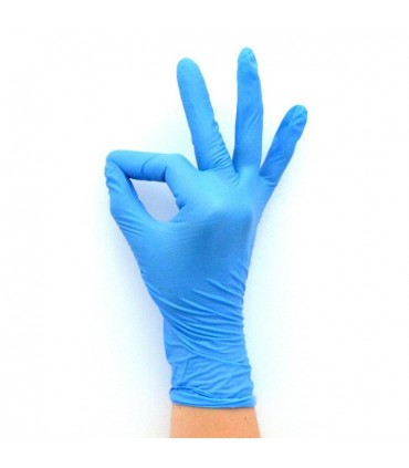 Rękawiczki nitrylowe niebieskie bezpudrowe diagnostyczne S MASTER PRIDE S455