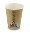 BIO Paper Cup 400 ml kraft 50 pcs - Guillin Servipack Cup GM16OZCARK paper