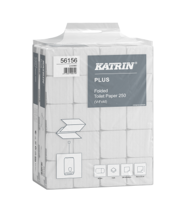 Toilet paper V-fold - 56156 Katrin Plus Toilet Bulk Pack Low Pallet